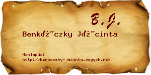 Benkóczky Jácinta névjegykártya